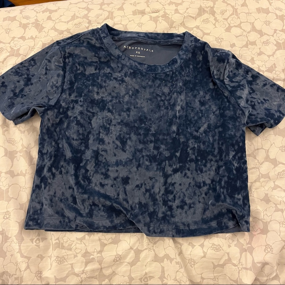 aeropostale velvet crop top